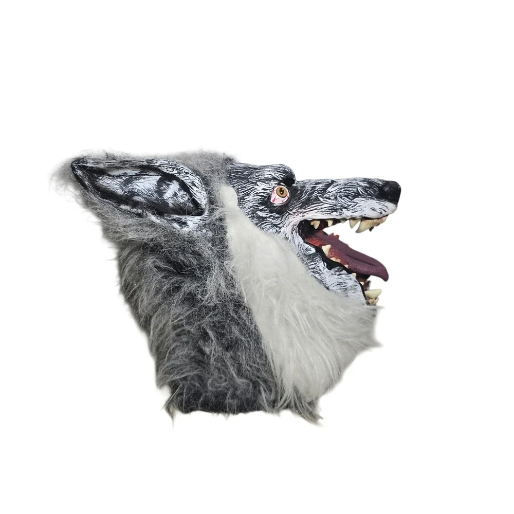 Halloween Werewolf Mask Adult Full Head Large Scary Realistic Costume Latex Read